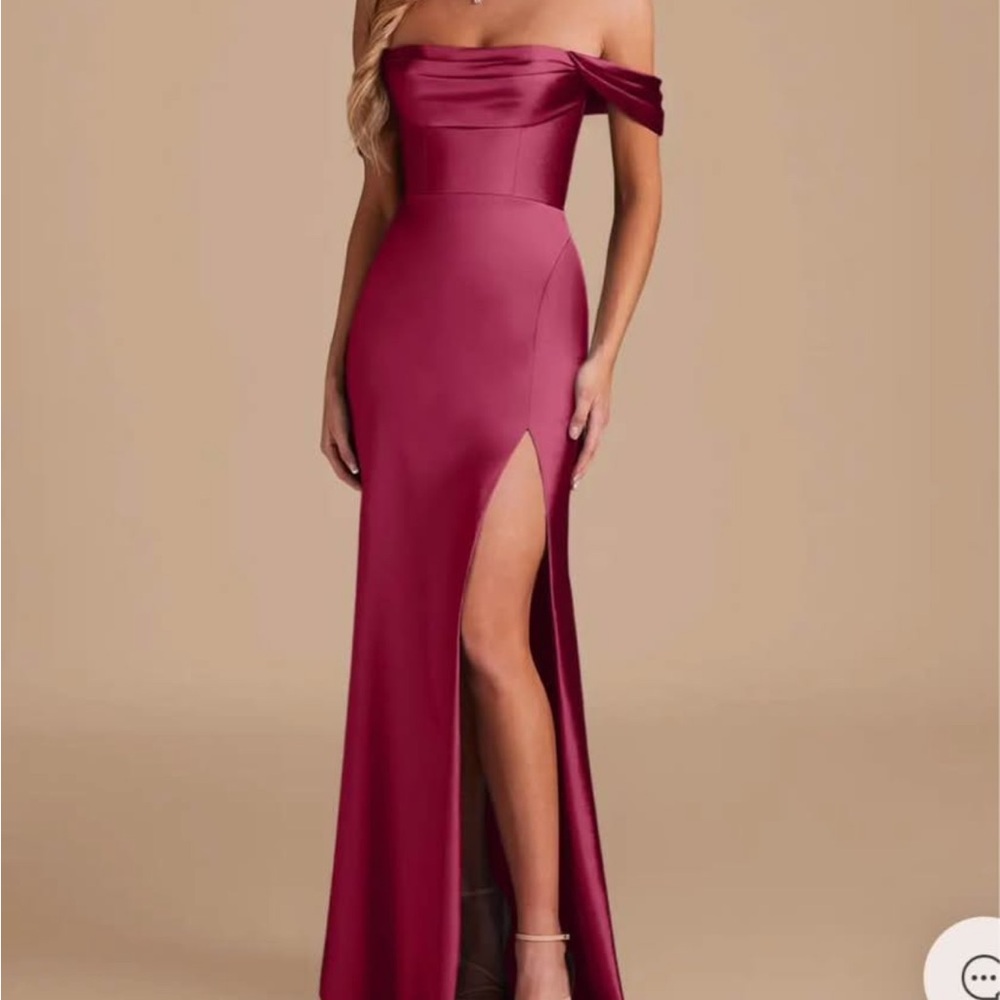 Azazie One Shoulder Wine Dress